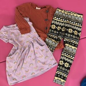 3 pieces of girls clothing ranging from 4-6